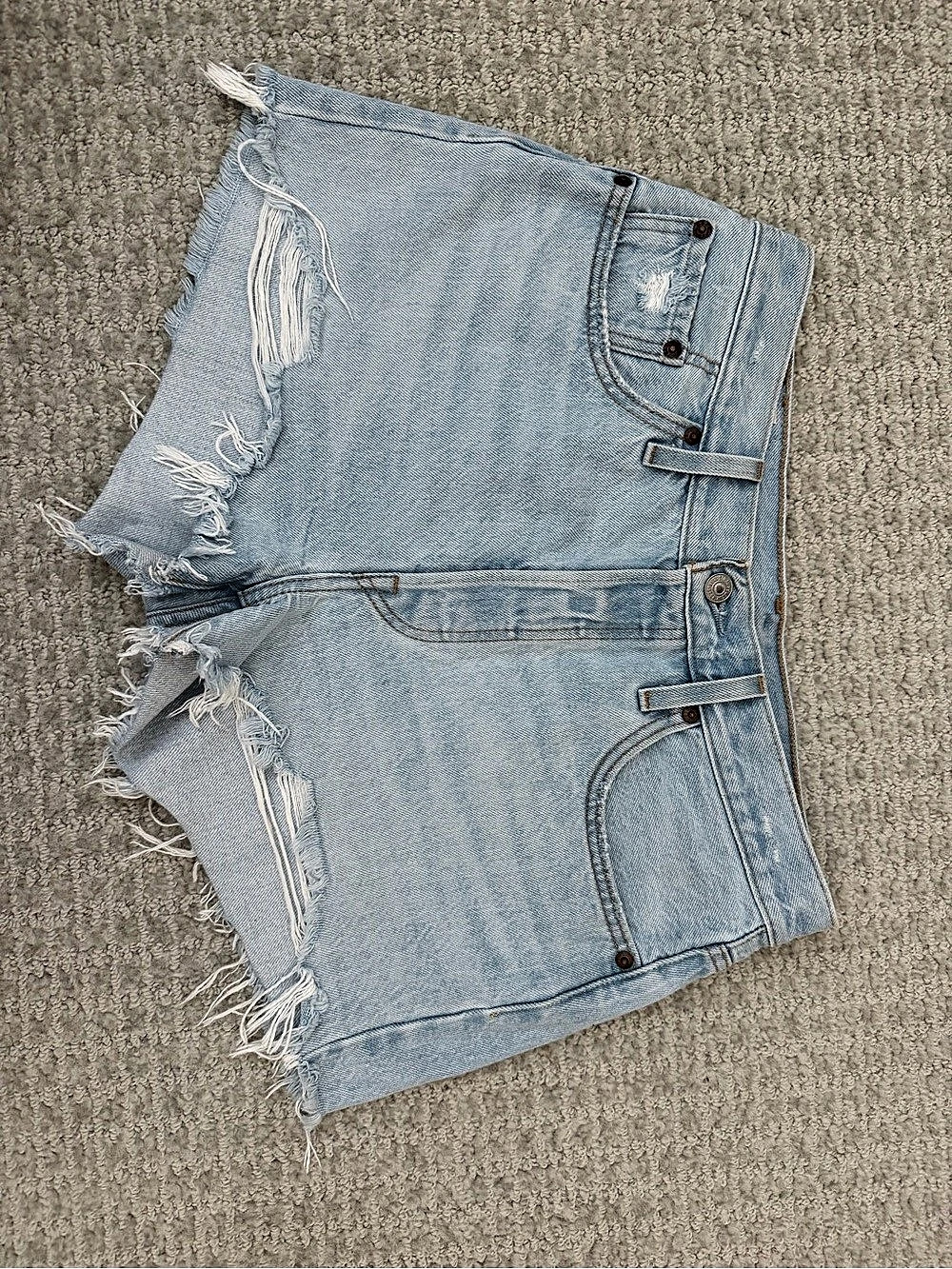 Levi's 501 Original Cut-Off Denim Shorts Blue Waist 27